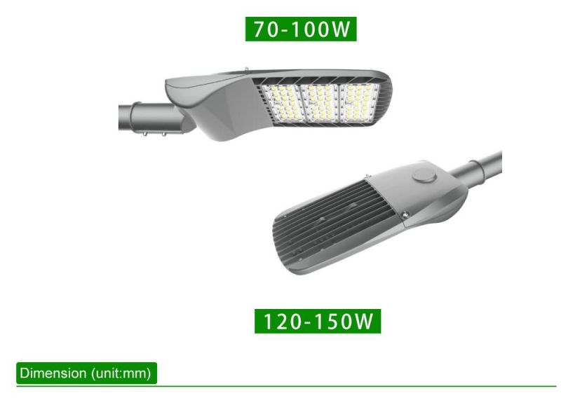 OEM New Design IP65 Outdoor Slim 40W 50W 60W 80W 100W 120W LED Street Light Price List