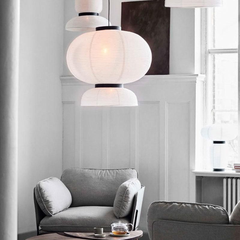 2022 White Paper Chandelier Light Decorative Pendant Lamp Drop Haging Lighting Post Modern Pendant Light