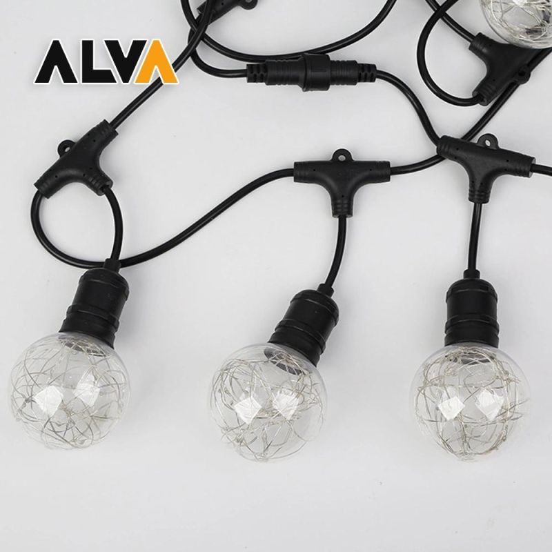 GS Apporved Bluetooth APP Control Low Votage 24V G45 Cooper Line Lamp Outdoor Decoration LED String Light