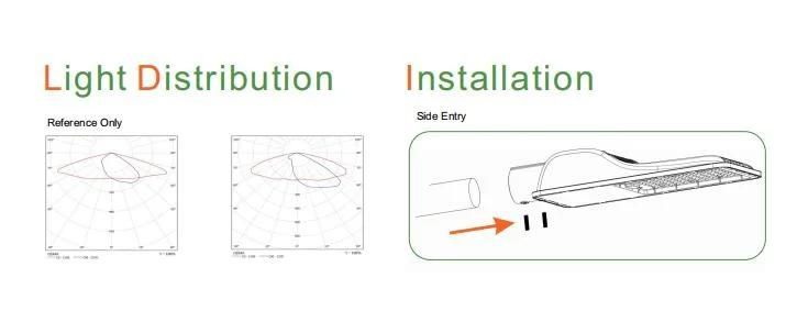 OEM ODM Outdoor IP66 Waterproof LED Street Lighting Luminaires 200W