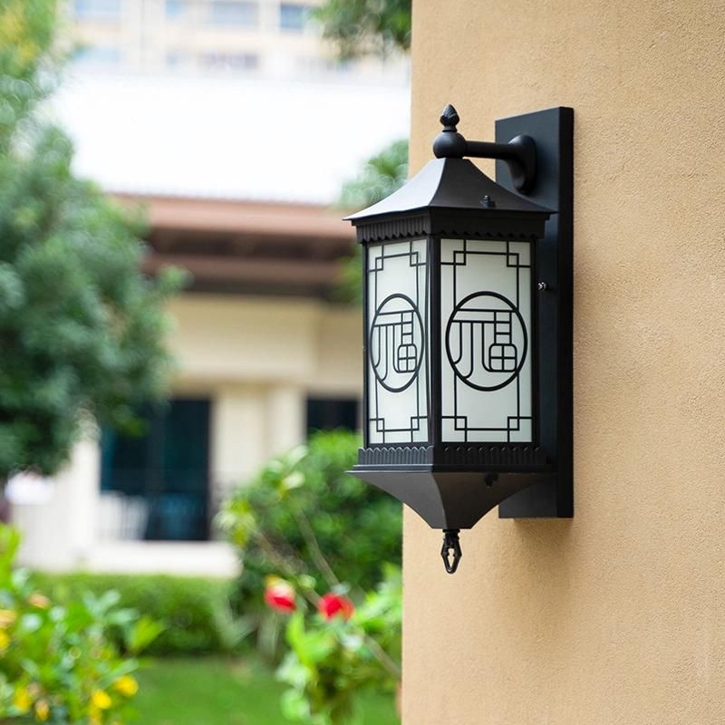 Modern New Chinese Outdoor Wall Lamp Waterproof Courtyard Outdoor Terrace Balcony Outside Wall Light (WH-HR-68)