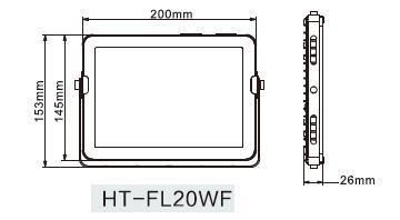 16W 220V 1700lm Graphene IP65 Waterproof Light WiFi Smart Floodlight