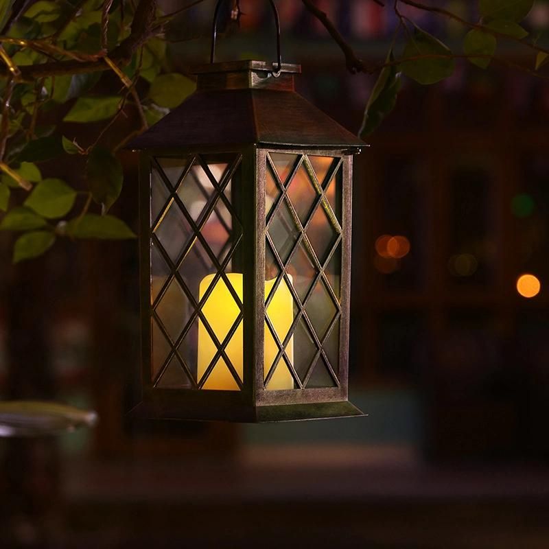 Outdoor Candle Lamp Retro Landscape Decoration LED Solar Lantern