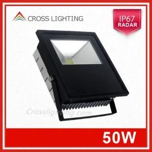 IP67 50W LED Floodlight with Radar Sensor