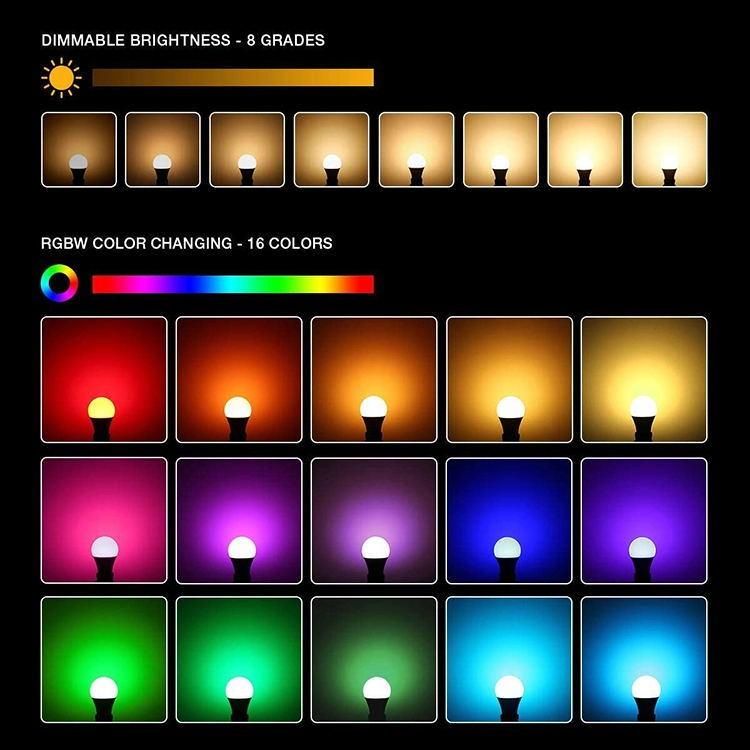 Dimmable RGB Light LED Bulb Remote Control Candle Bulb