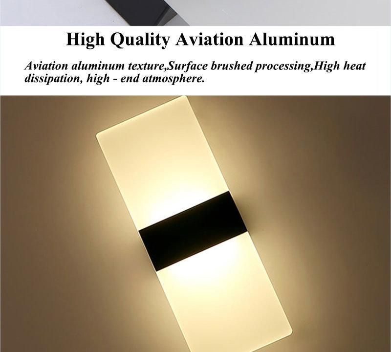 Hotel Fashion 3W 6W Cool White Simple Modern Indoor Decorative Bedside LED Wall Light
