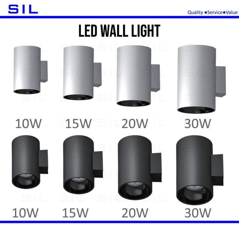 Hot Sales New Design Modern Aluminum IP65 Waterproof Outdoor Garden 20watt LED Wall Light