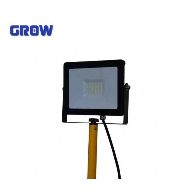 1*20W Waterproof Outdoor LED Floodlight with Tripod and Rubber Cable with Plug