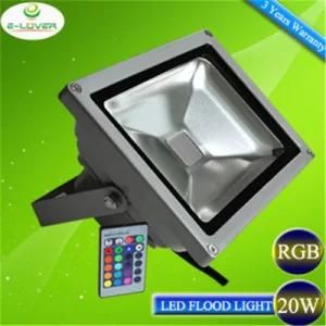 Waterproof IP65 Black/Grey Shell 20W LED Flood Light RGB