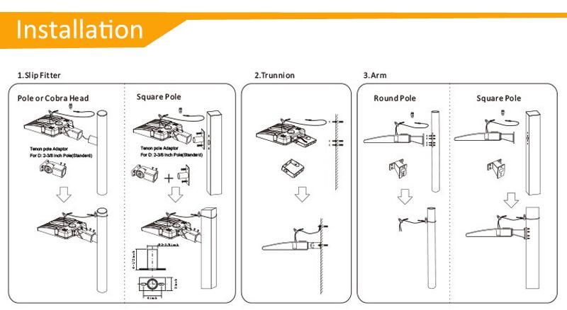 Project Professional 80W 100W 150W 200W 300W Security LED Street Lights with Sensor Outdoor Waterproof Street Lighting