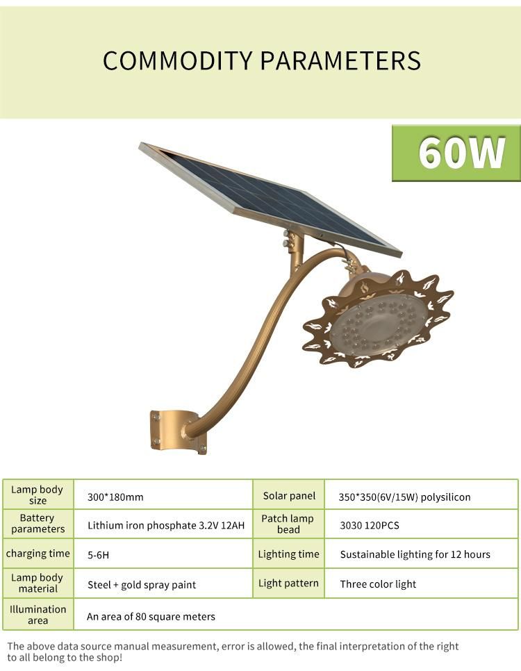 Home Outdoor Garden 60W 100W 200W Integrated Type Flood Light LED Garden Light Solar Floodlight