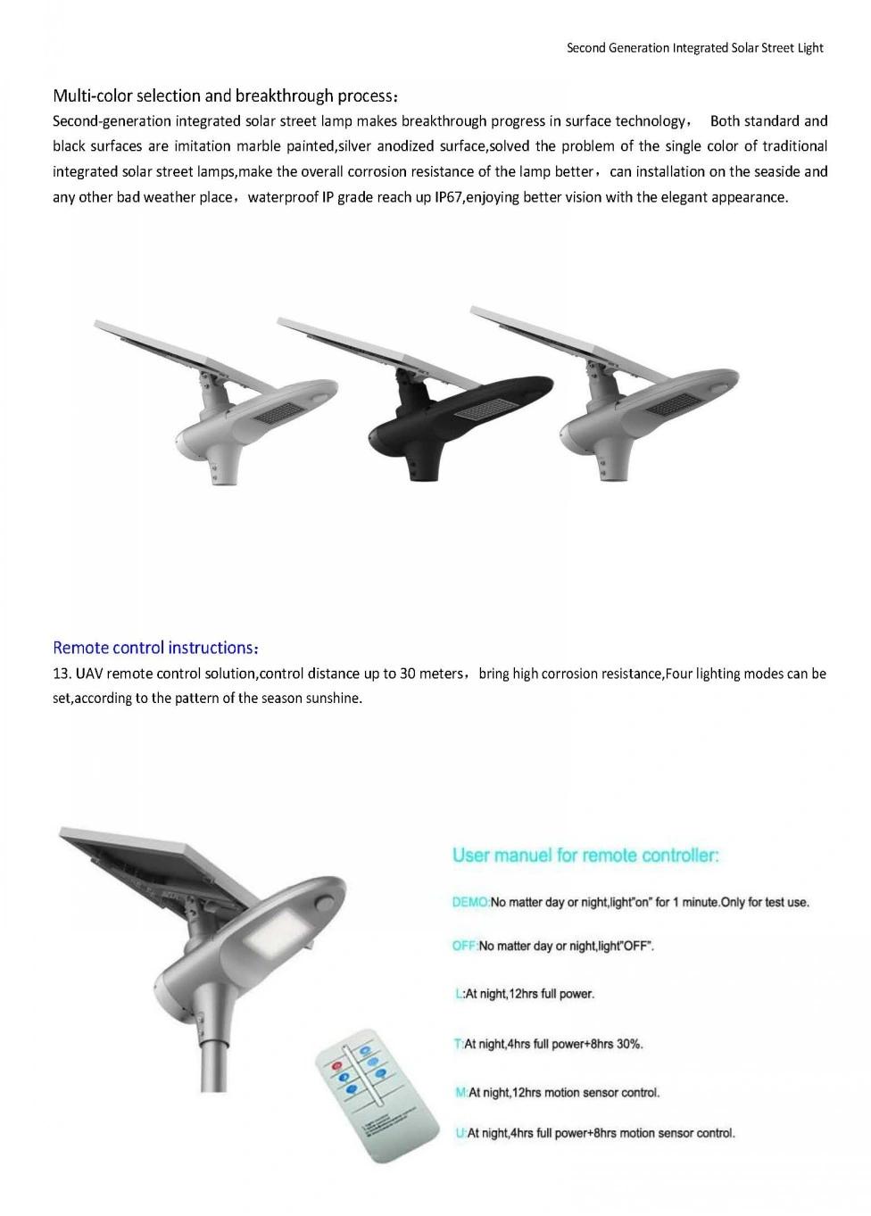 12000lm Outdoor Public All in Two Semi-Integrated Road Solar LED Street Light