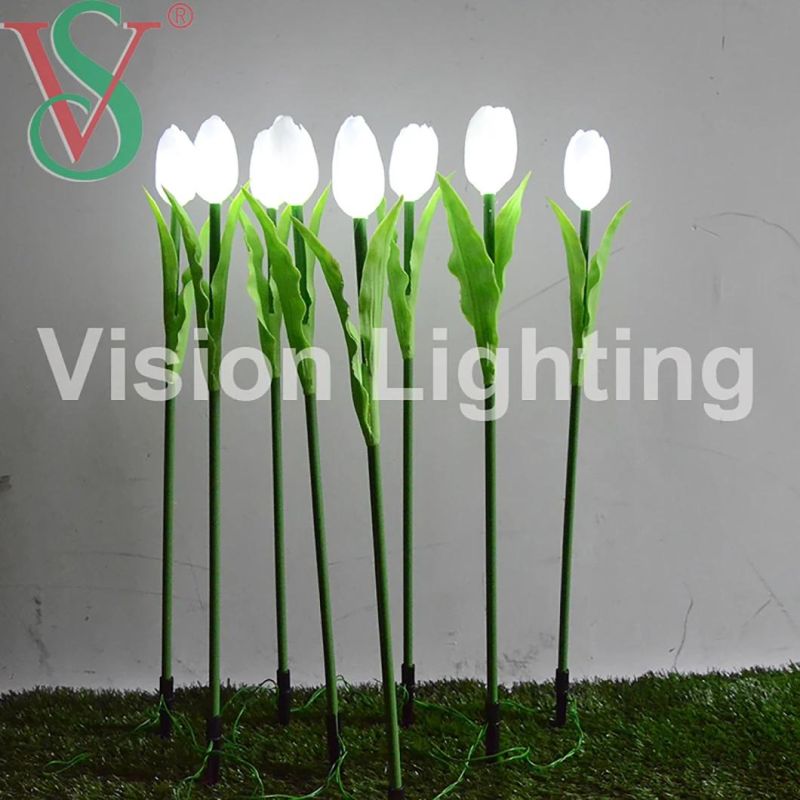 Outdoor Garden Use LED Christmas Decoration Tulip Flower Light