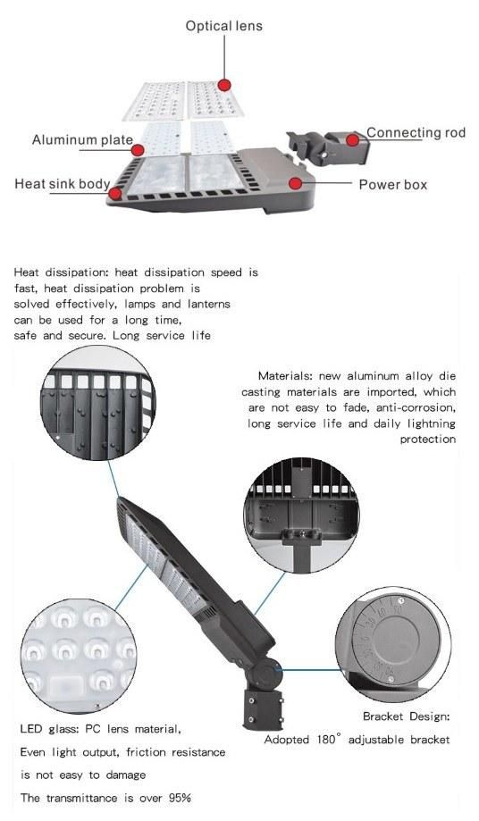 AC 110V 220V 347V 480V 200W 250W 300W 400W LED Street Light for Industrial Garden Square Highway