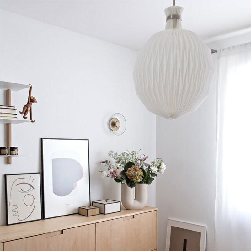 2022 White Spherical Handmade Origami Chandelier, Fold The Paper Lamp, Decoration Paper Lamp