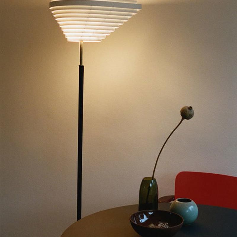 2022 Bedside White Marble Base Classic Standing Vintage Trapezoid Floor Lamp