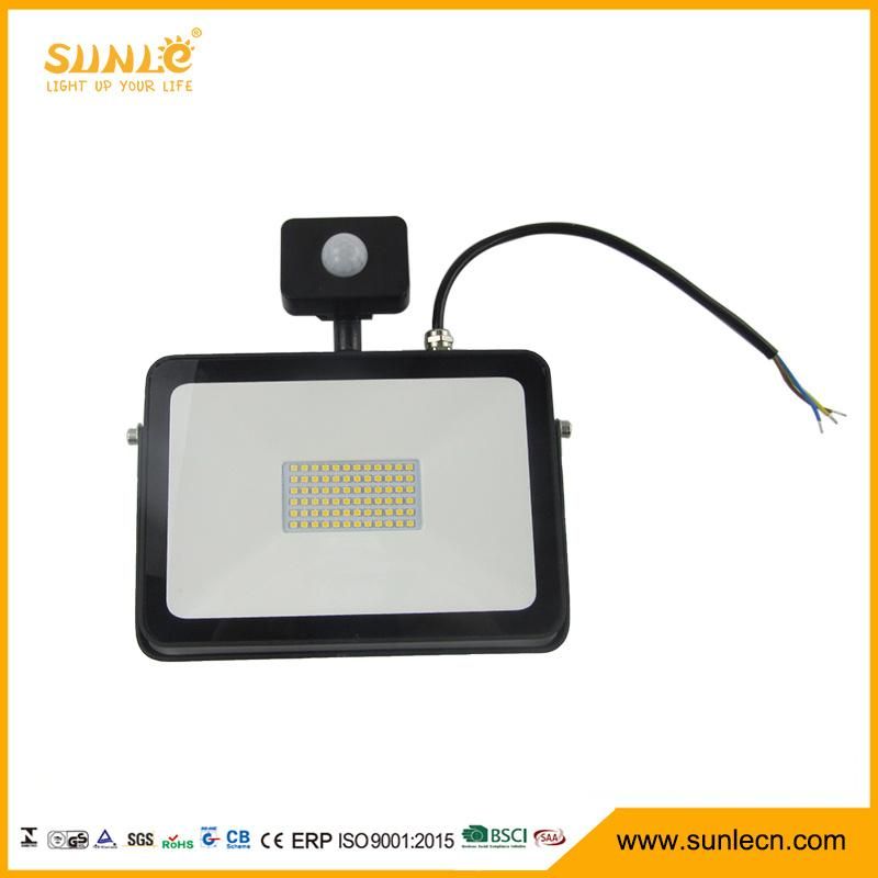 IP65 Ultra-Thin 30W LED Flood Light with PIR Sensor (SLFAP93 30W)