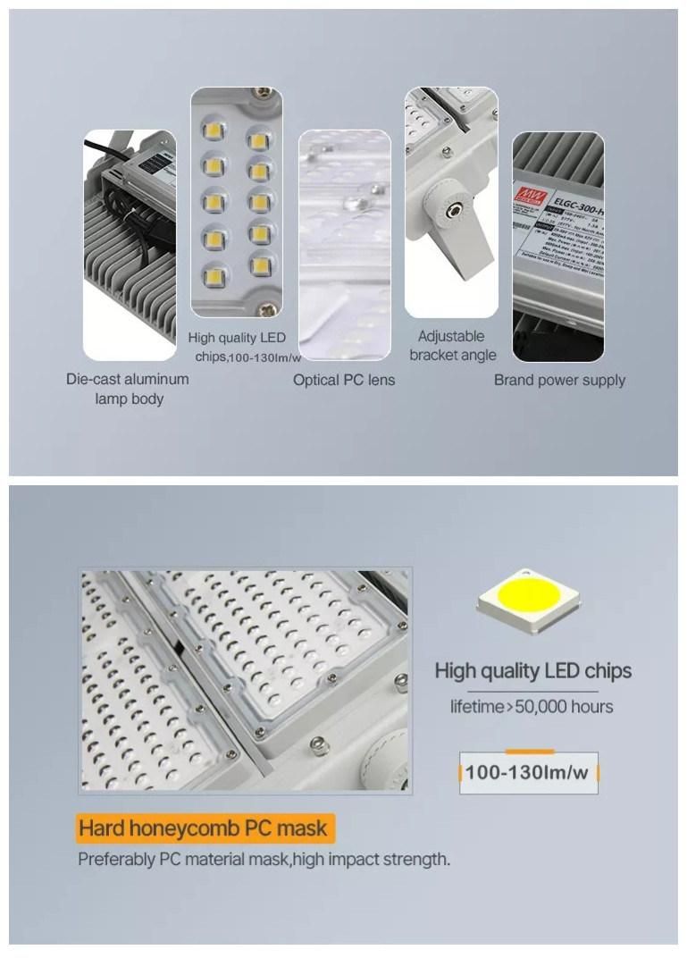 800W 3000-6500K 100-110 Lm/W Stadium Tennis High Mast Light LED Light IP66 Energy Saving