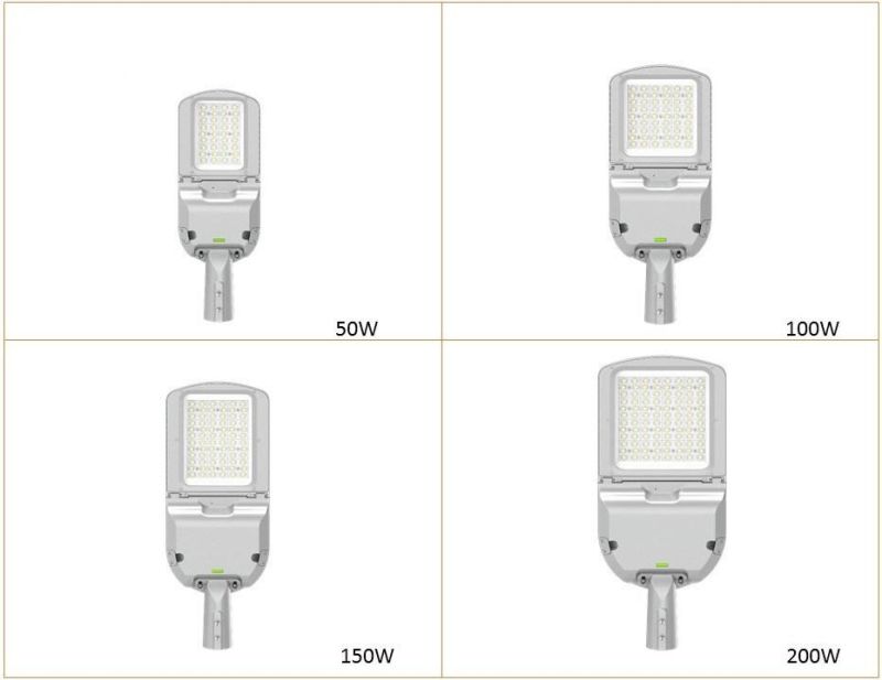 SPD10kv Waterproof IP65 CRI>80 Professional Light Distribution 100W LED Streetlight