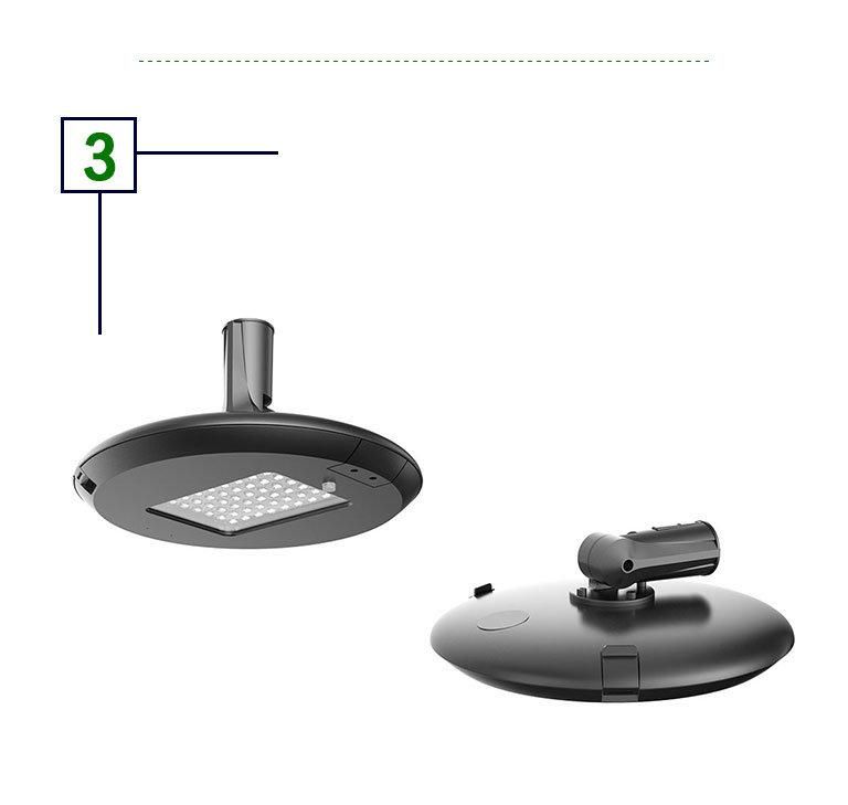 ENEC Aluminium IP66 Park Lantern 150W LED Post Top Garden Light