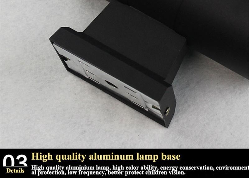 Aluminum Black Grey Shell Industrial Modern Double Head 6W LED Wall Lamp Corner Lights