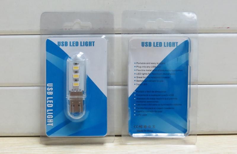 3 LEDs USB Night Light Emergency Use Night Light Disk Shape Light USB LED Light