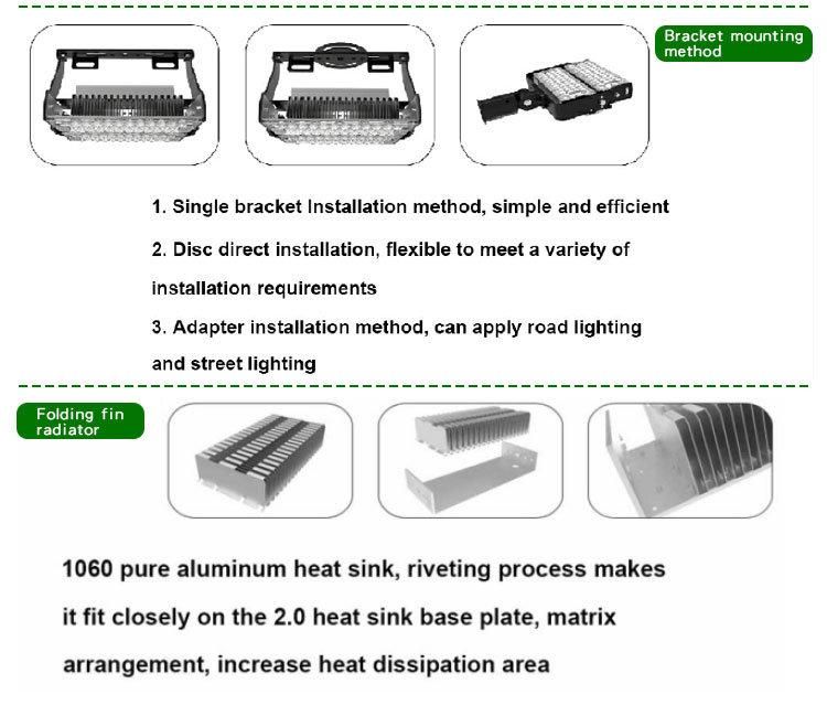 High Lumen Die Casting Aluminum Alloy Housing 720W LED Flood Lights