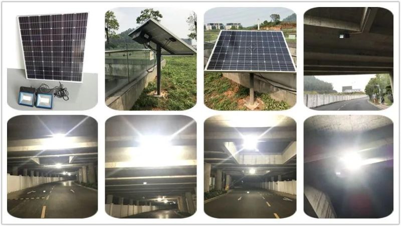 Esavior 100W LED Solar Flood Light Outdoor Street Light with LiFePO4 Lithium Battery