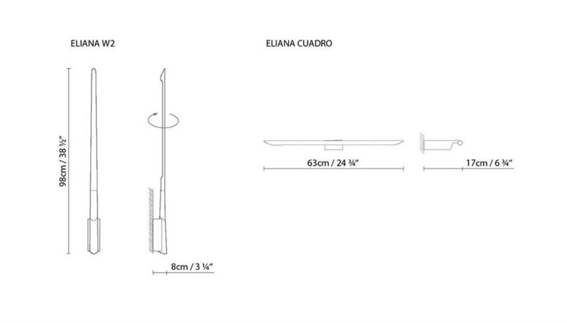 Eliana W Indoor Architectural Round Shape Vertical and Horizen Linear LED Wall Lamp