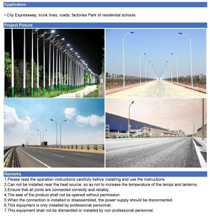 Highway Lighting IP66 Pole 140lm/W SMD 200W LED Street Light