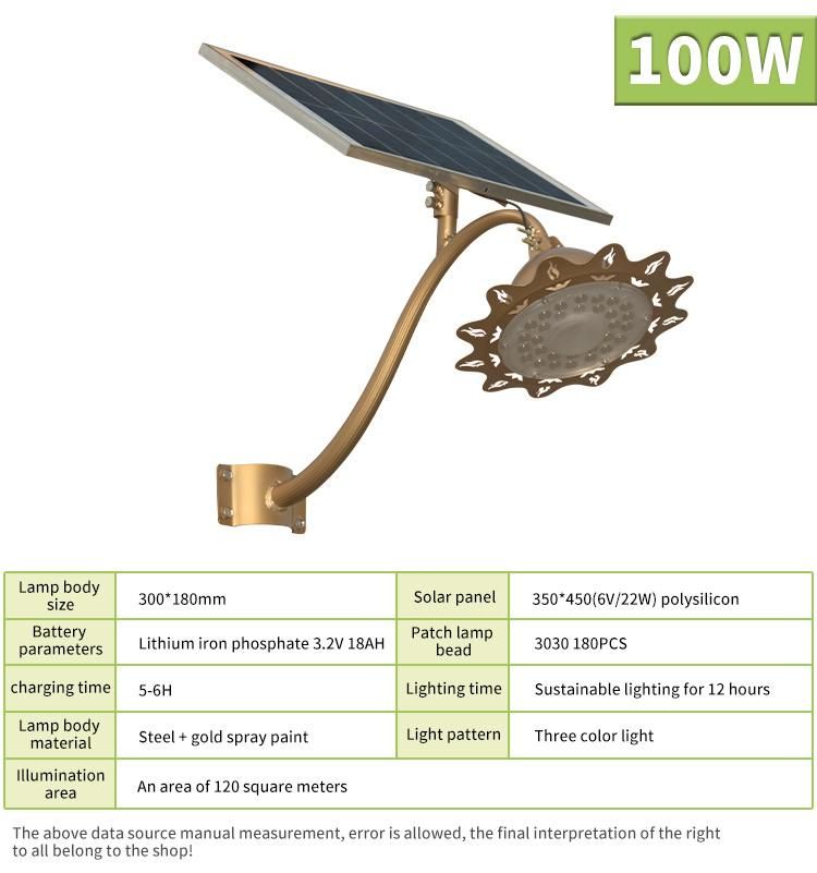 Home Outdoor Garden 60W 100W 200W Integrated Type Flood Light LED Garden Light Solar Floodlight