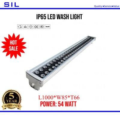 LED Waterproof Light IP65 DMX RGBW Color Changing 54W Wash Bar Light LED Wall Washer Matt Black