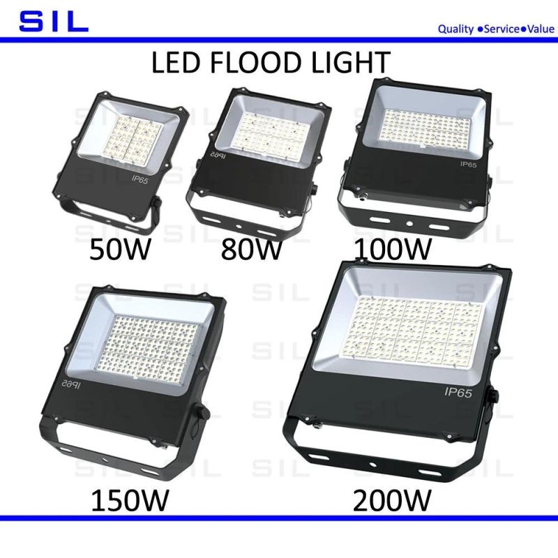 Die Cast Aluminum Garden Waterproof IP65 Ultra Slim 80W Outdoor LED Flood Light