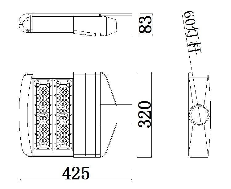 100W High Quality LED Outdoor Parking Lot Light LED Street Light