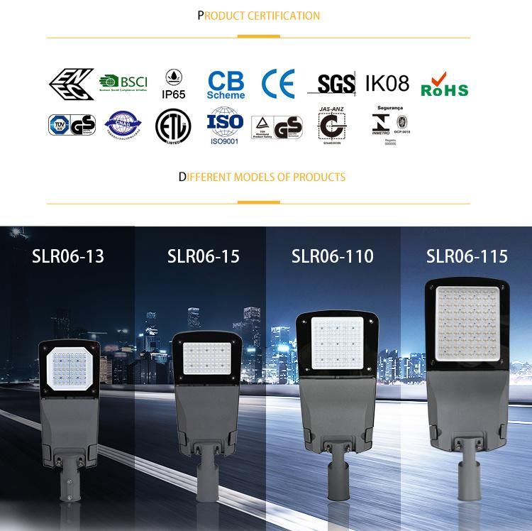 High Brightness 130/160 Lm/W Street Light Outdoor LED Smart Lighting IP65 Light