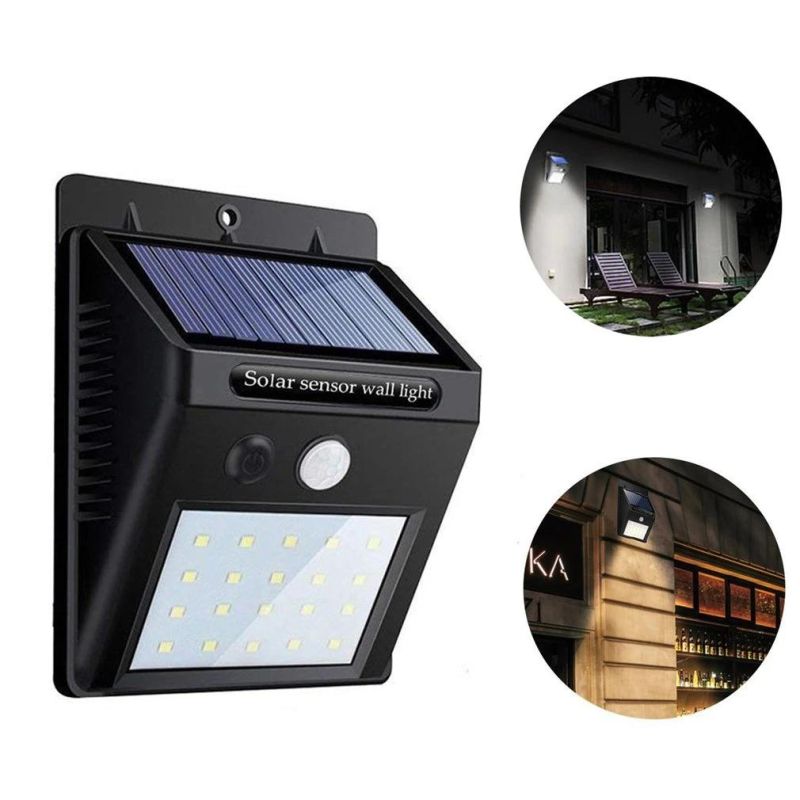 LED Flashlight Outdoor Sensor Wall Waterproof Solar Garden Street Light Sensor Automatically Lamp (WH-HR-04)