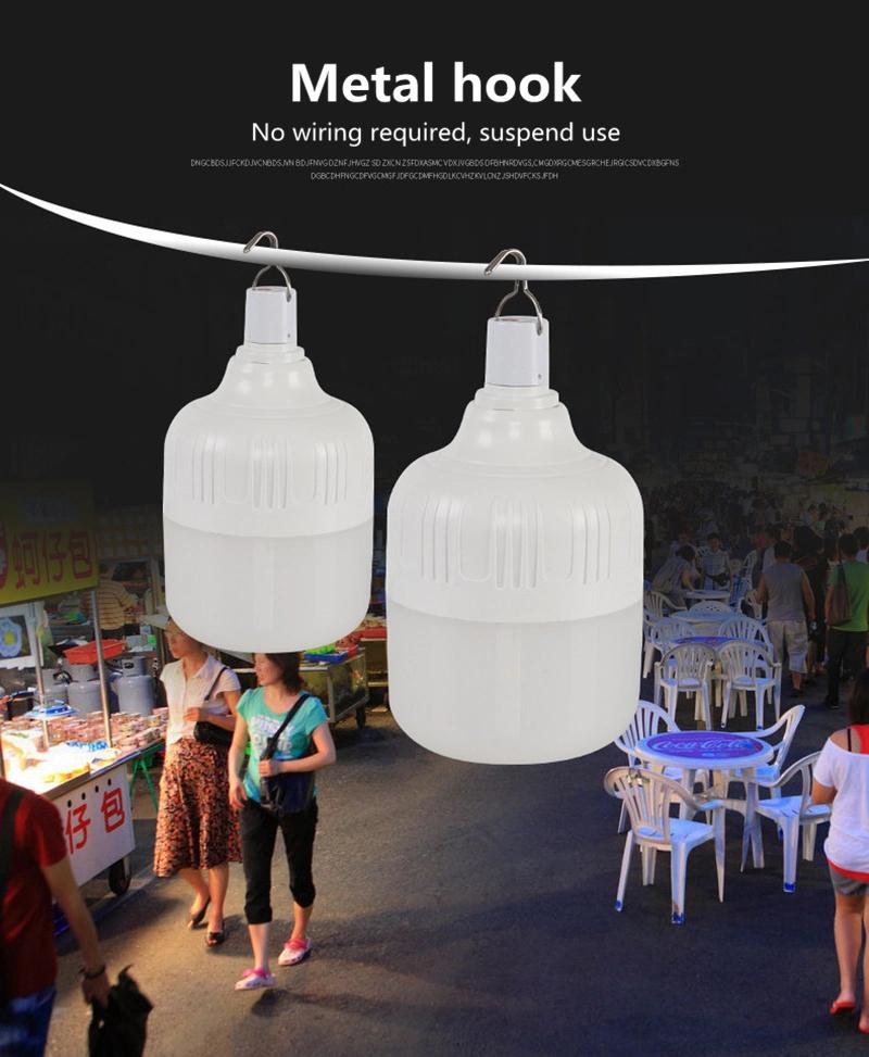 Intelligent LED Emergency Solar Light Bulb with Solar Panel Power