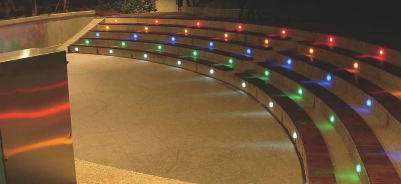 Outdoor Waterproof Recessed Floor Round LED Deck Garden Inground Buried Underground Light Step Wall Light