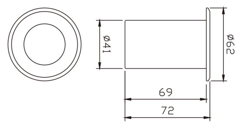 IP67 Outdoor Waterproof Recessed Floor Round LED Deck Garden Inground Buried Underground Light Step Wall Light