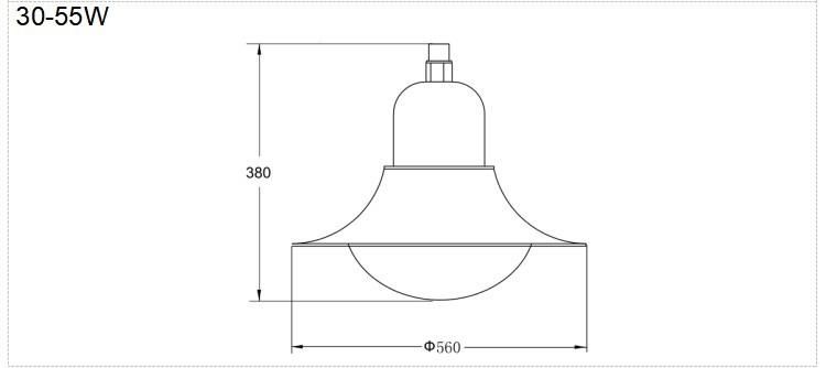 Catenary LED Aluminium Street Lamp Post 75W 90W 100W 120W Post Top LED Garden Lights CB Iecee Saso Saber Certificate