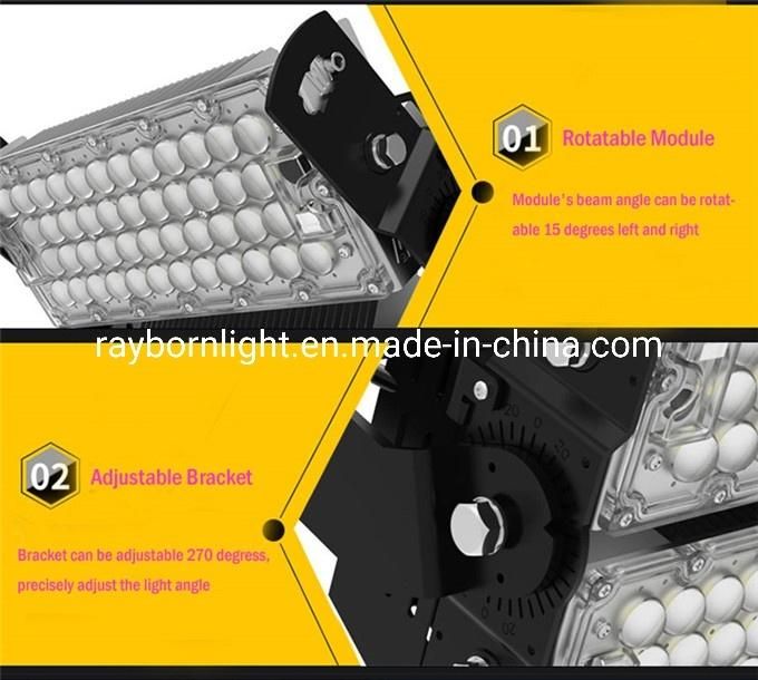 IP66 Waterproof High Brightness 600W 800W 1000W Adjustable Bracket LED Floodlight for Outdoor Square Area Lighting