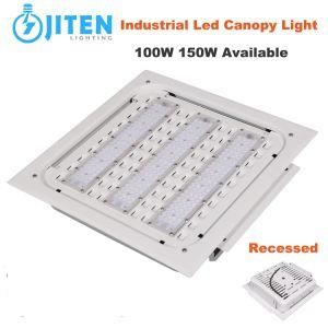 High Power LED Indoor Outdoor Lighting 100W 150W Ceiling Recessed Surface Industrial Canopy Gas Station Light for Metro Railway Station