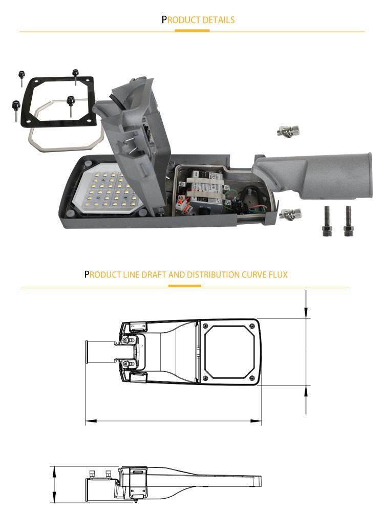 40W IP65 2700-6500K Waterproof CE Street LED Light