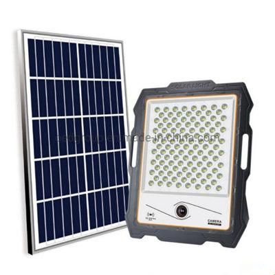 Die Cast Aluminum CCTV Security Waterproof IP67 400W Solar Surveillance Camera LED Flood Light