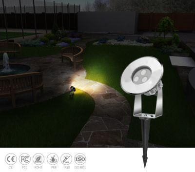 Garden 3W RGB DMX512 SS316L Stainless Steel Park LED Pin Pool Lights