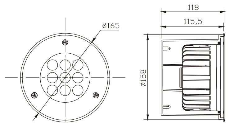 LED Outdoor Underground Buried Well Light IP66 Waterproof Garden Landscape Lighting for Driveway Deck Step