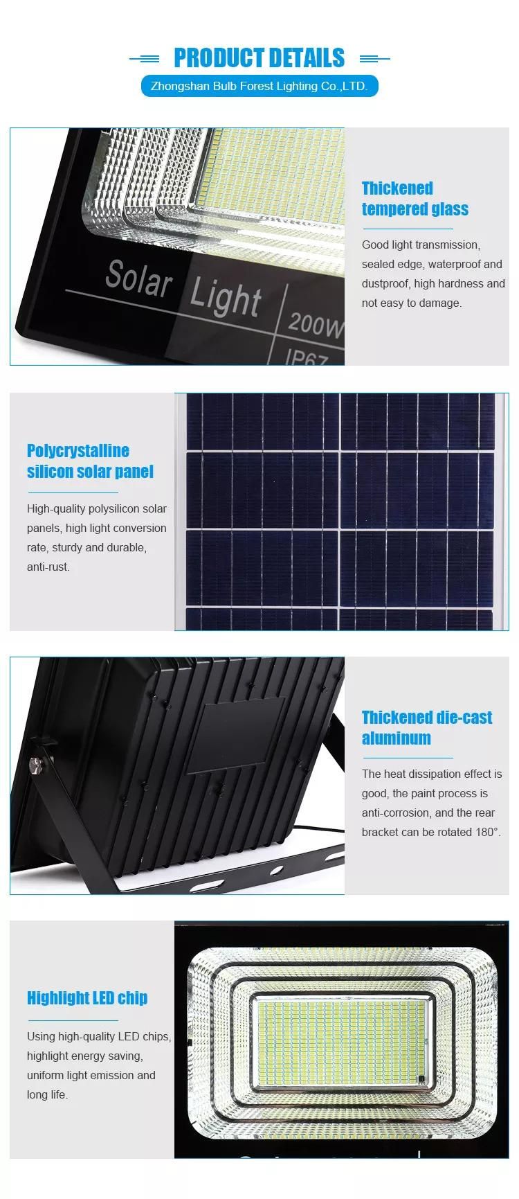 Outdoor IP67 40W Remote Control Solar LED Flood Light