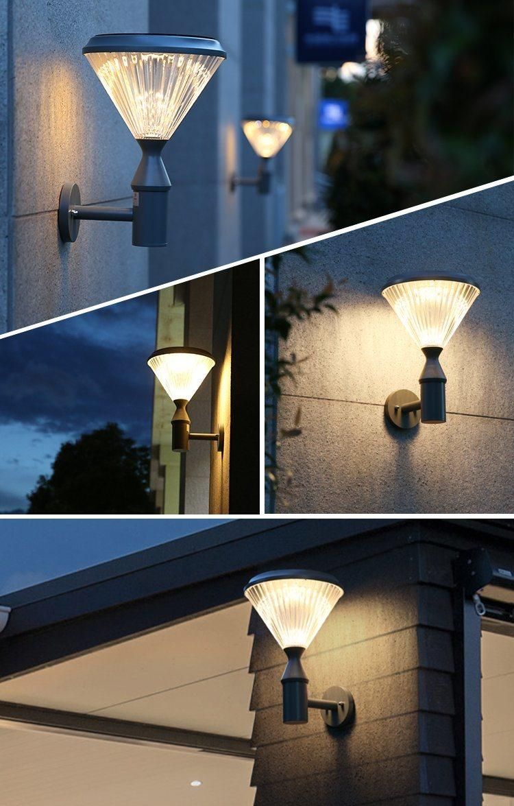 Bspro Aluminum Decorationout Side Wall Home Lighting Lights Solar LED Garden Light