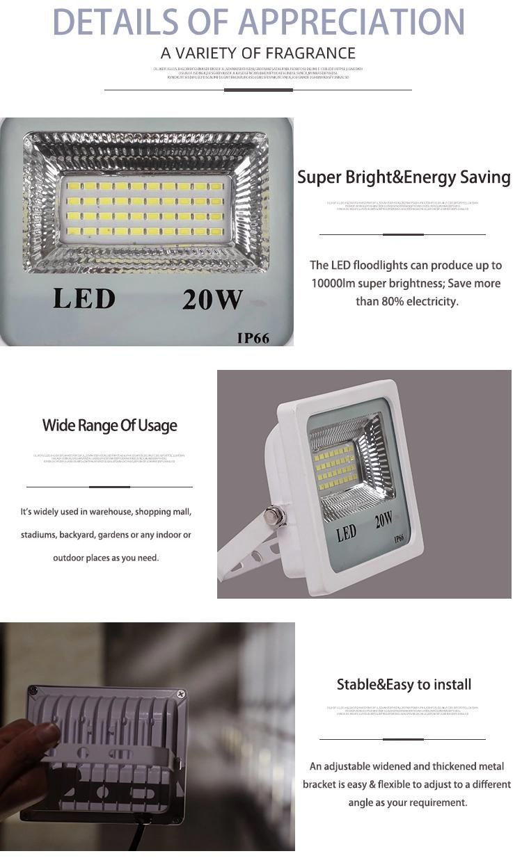 High Quality Outdoor Solar Aluminum Exterior Floodlamp 100watt Flood Lights