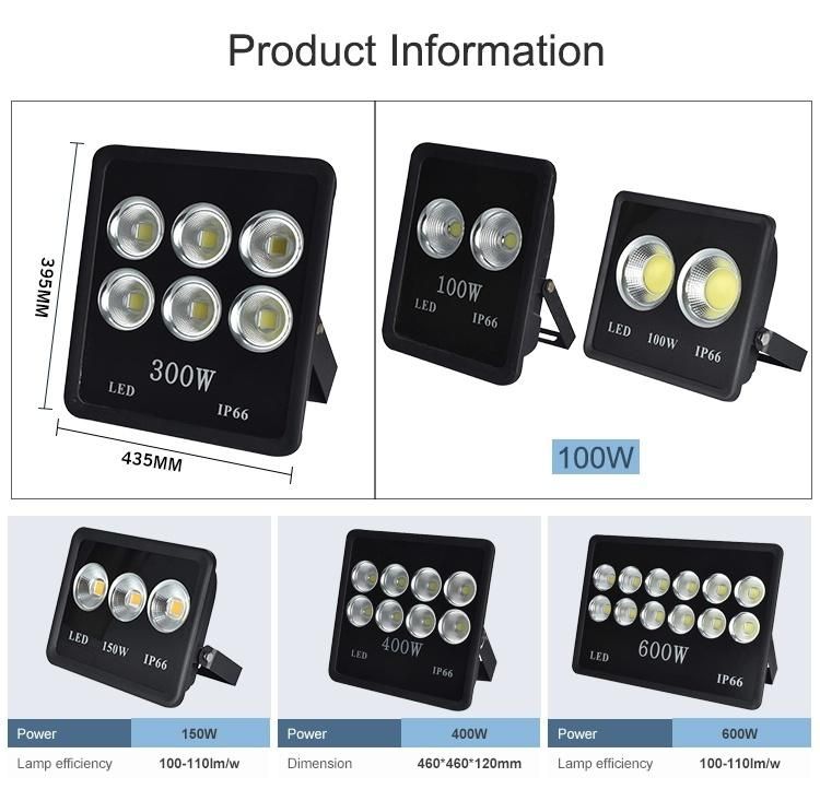 Project Lighting 600W 500W 400 Watt LED Flood Light Outdoor